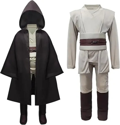 Kid Children Jedi Knight Cosplay Costume Obi Wan Kenobi Uniform Suit Anakin Skywalker  Robe Belt Halloween Carnival Party Suit