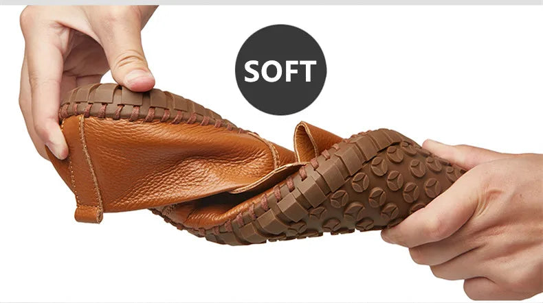 Fashion Men's Driving Shoes Handmade Leather Men Loafers Soft Breathable Men's Casual Shoes
