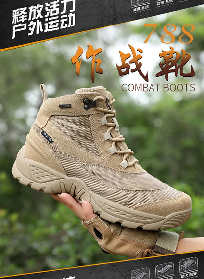 Men's Boot Combat Mens Ankle Boot Tactical Boot Male Shoes Work Safety Shoes Motocycle Boots Men Outdoor Hiking Shoes