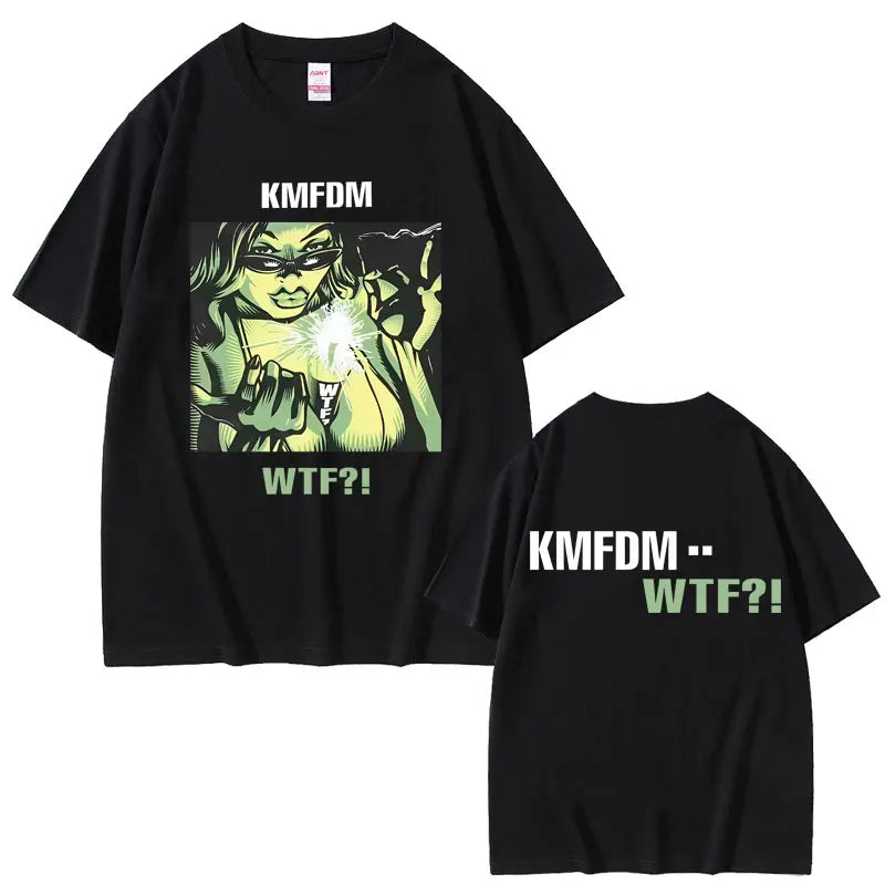 Rock Band Kmfdm Tour 97 Graphic Print T-shirt Summer Men Women Vintage Gothic Punk  Streetwear Male Casual Pure Cotton T Shirts