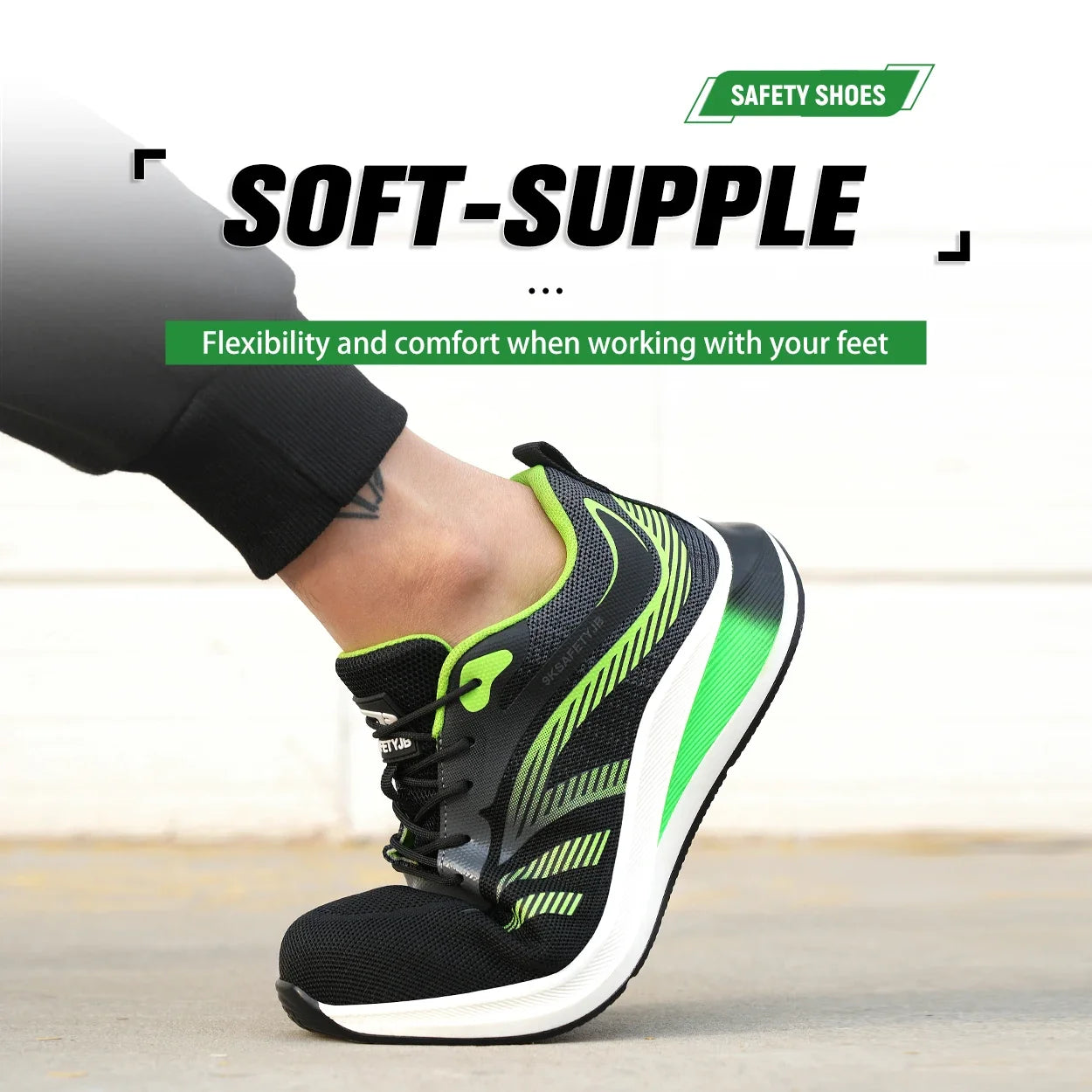 New 2024 Fashion Men Safety Shoes Steel Toe Sneakers Lightweight Anti-smash Anti-puncture Man Breathable Work Safety Boots