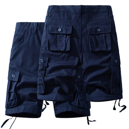 Men's Cotton Shorts Cargo Knee Pants Tactical Casual Sports Shorts Man Hiking Fishing Y2K Clothes