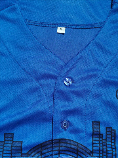 Boyfriend Style Men's Toronto Baseball Jersey Embroidery Loose Uniforms Breathable Outfits Casual Sports Short Sleeves Shirts