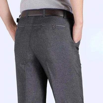 Mens Summer Casual Suit Thin Pants Classic Formal Business Fashion Autumn Thick Stretch Trousers Male Brand Clothes GOZBKF