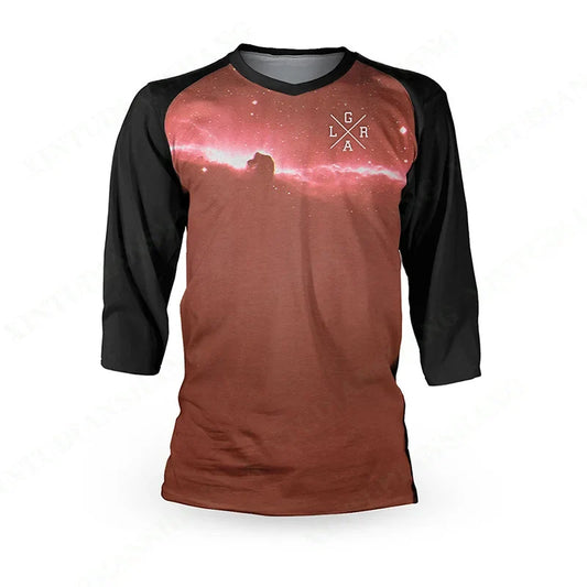 Men's Motocross Loose Rider 3/4 Sleeve Jersey Enduro Mountain Bike Jersey Downhill Racing Mx Shirt Maillot Ciclismo Sweatshirt