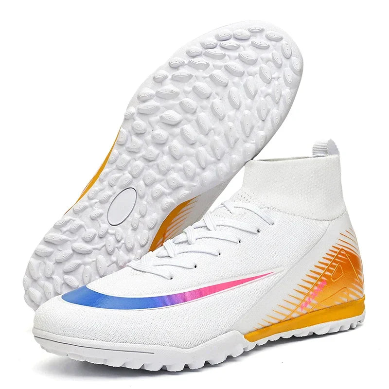 New Men Football Boots Match Long Spikes Soccer Shoes Cleats Boys Comfortable Training Sport Adult Breathable Outdoor Non Slip