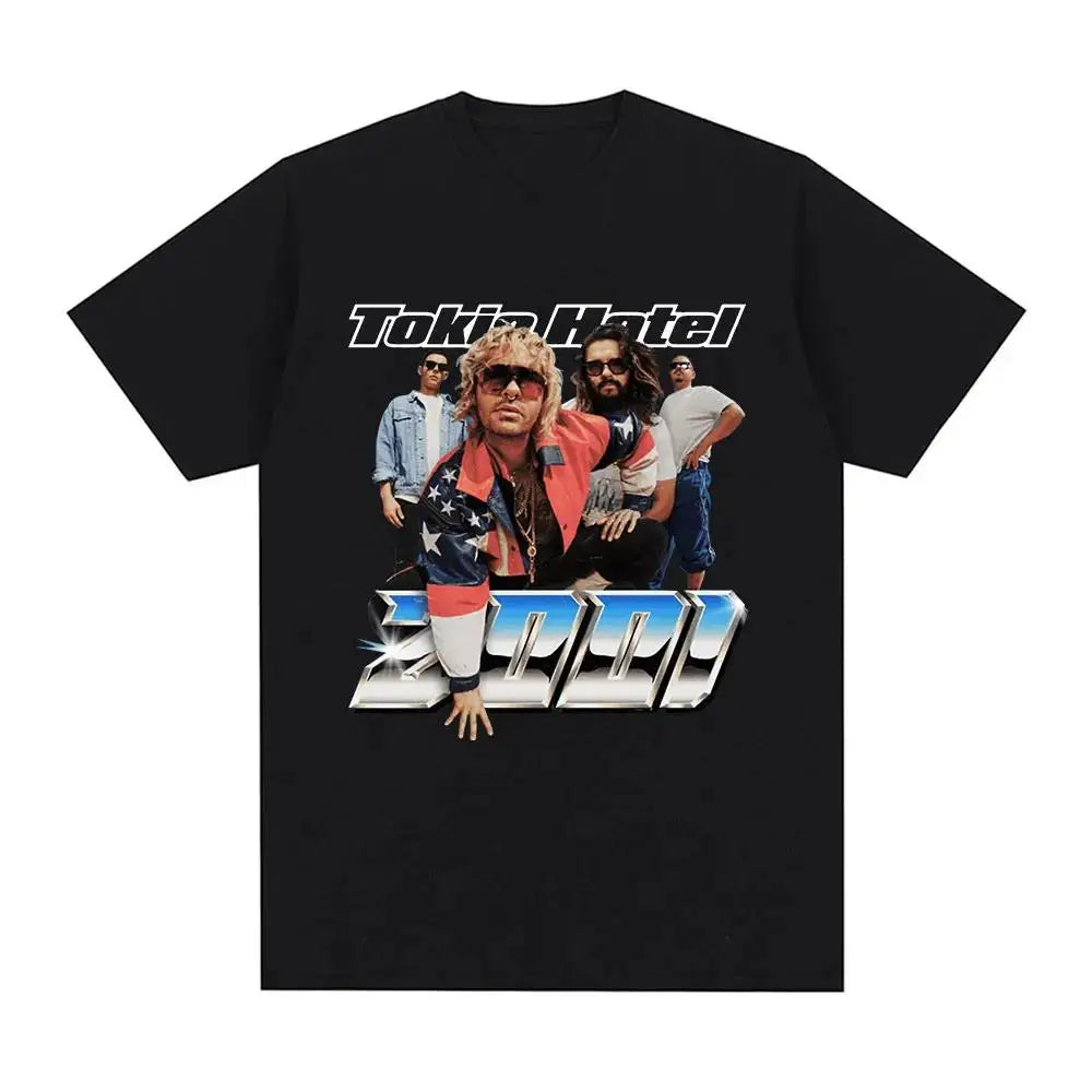 Rock Band Tokio Hotel Kaulitz Graphic Print T Shirt Fashion Punk Short Sleeve  Casual Hip op Streetwear Plus Size T Shirt Women