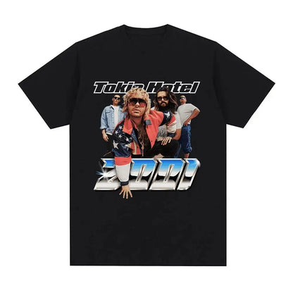 Rock Band Tokio Hotel Kaulitz Graphic Print T Shirt Fashion Punk Short Sleeve  Casual Hip op Streetwear Plus Size T Shirt Women