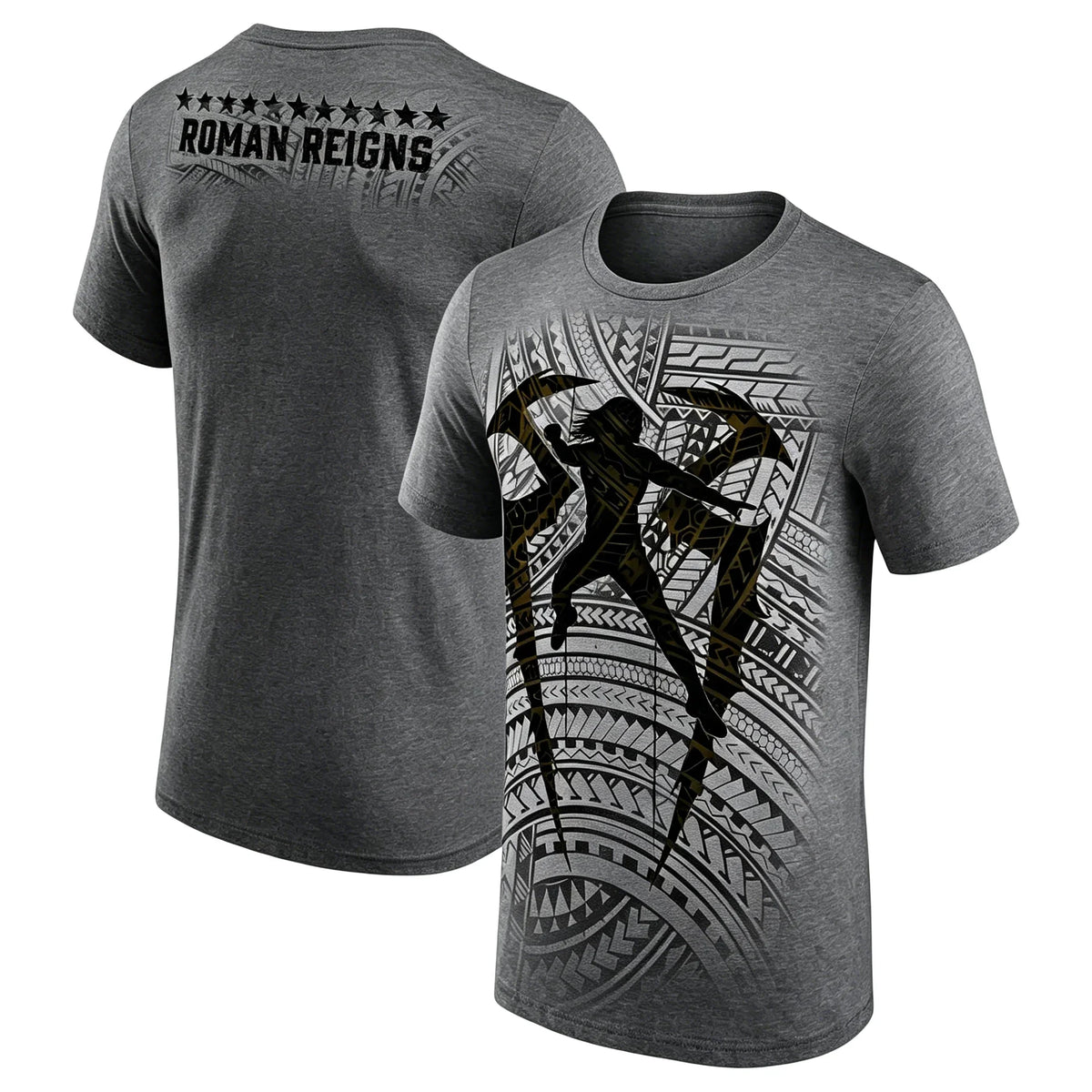 2026 Summer Men's Roman Reigns Tribal Logo 100%Cotton T-Shirt Print High Quality Fashion Breathable Casual Loose Sports shirt