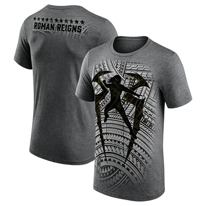 2026 Summer Men's Roman Reigns Tribal Logo 100%Cotton T-Shirt Print High Quality Fashion Breathable Casual Loose Sports shirt
