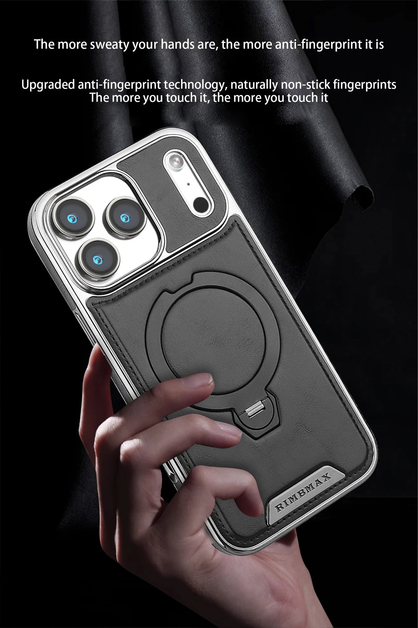 Magnetic Rotat Bracket Luxury Leather Phone Case,For iPhone 11 12 13 14 15 16 17 Pro Max Plus Wireless Charging Shockproof Cover