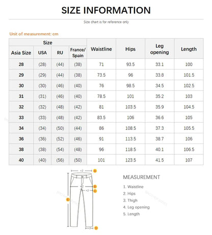 New Summer 98% Cotton Men's Business Casual Jeans Straight Soft Stretch Fabric Baggy Denim Pants Male Brand Trousers
