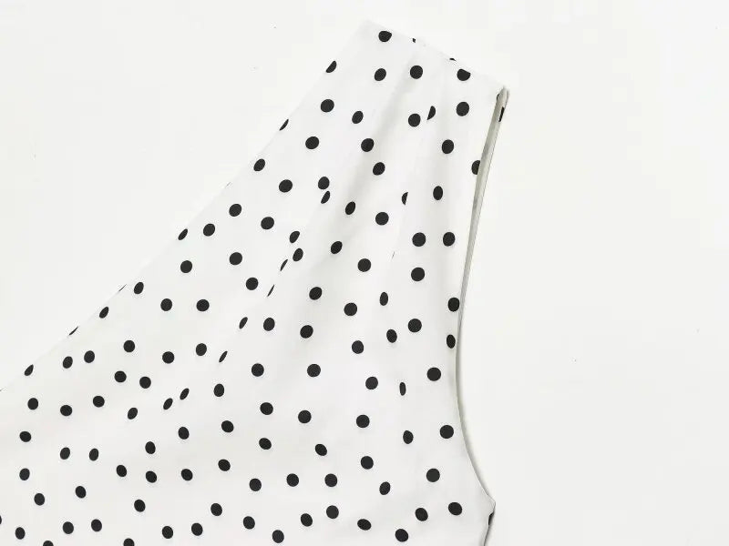 Women One Shoulder Sleeveless Polka Dot Mini Dress Ruched Waist Ruffle Hem Elegant Casual Party Short Dress Spring Summer