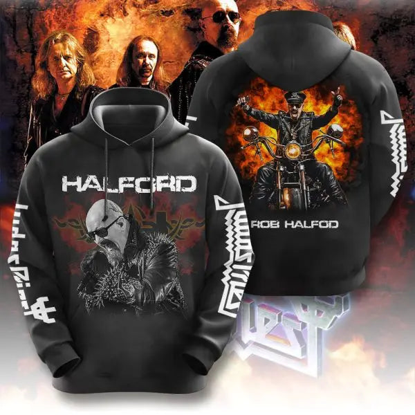 Rock band Judas Priest retro 3D printed men's and women's sports shirts, street long sleeved pullovers, American sweatshirts