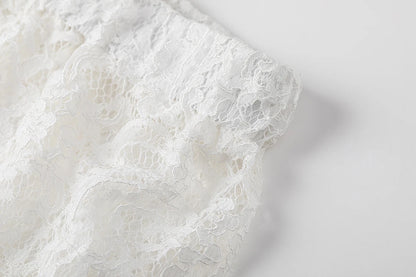 Lace Jacquard Transperant Skirt Women Summer New High Waist Sexy Casual Long Skirts 2025 Streetwear Fashion White Maxi Skirt
