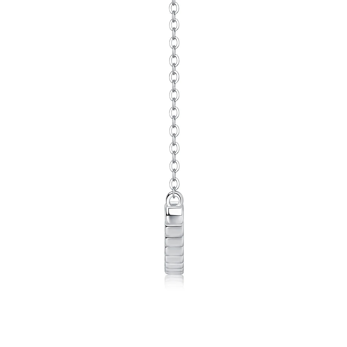 7-Stone Round Bezel D Color Moissanite Pendant Necklace for Women Lady 925 Silver Pass Diamond Test Neck Chain Necklaces