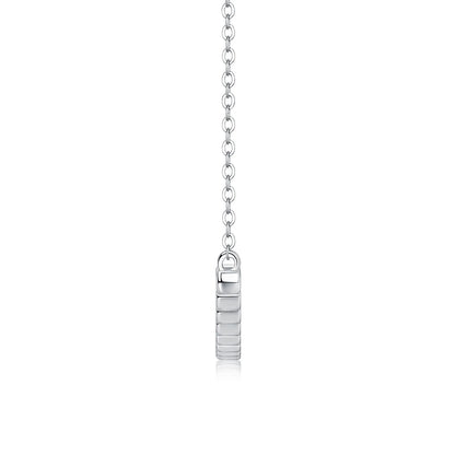 7-Stone Round Bezel D Color Moissanite Pendant Necklace for Women Lady 925 Silver Pass Diamond Test Neck Chain Necklaces