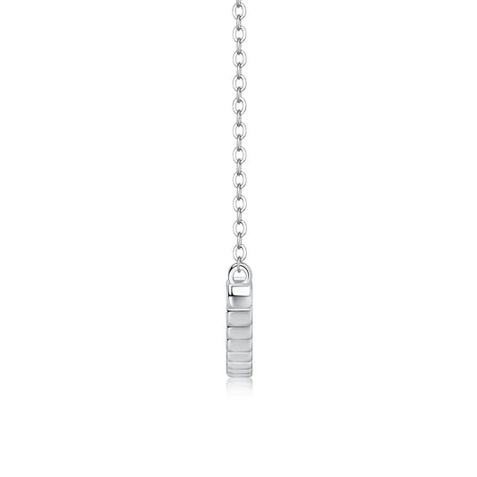 7-Stone Round Bezel D Color Moissanite Pendant Necklace for Women Lady 925 Silver Pass Diamond Test Neck Chain Necklaces
