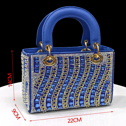 2025 Elegant Multicolor Color Women's  Heels and Rhinestone Handbag Set - Italian Design for Weddings and Parties