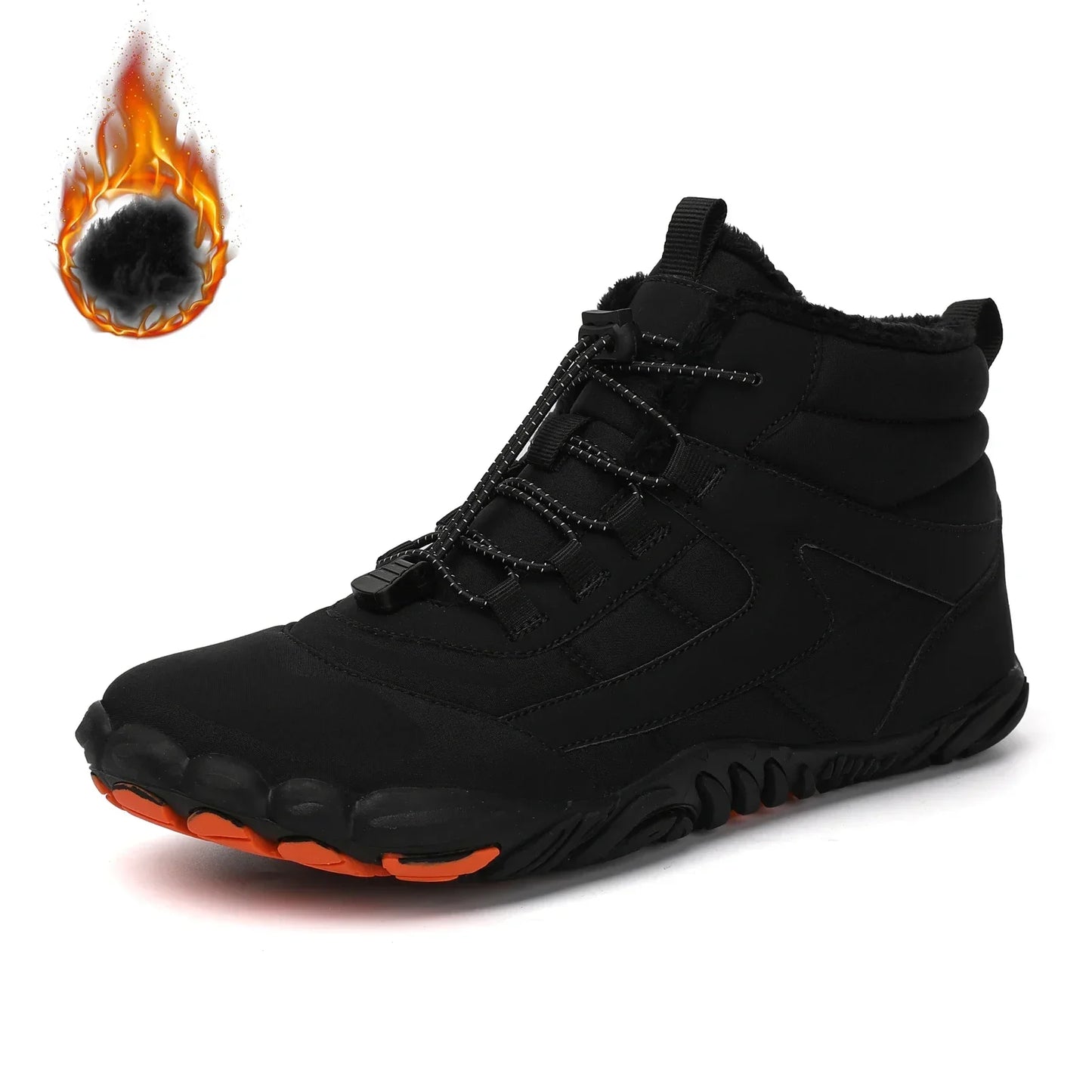 New Winter Booties Men Snow BareFoot Casual Shoes Outdoor Waterproof Work Shoes Warm Fur Men Ankle Shoes Snow Boots Plus Size 49
