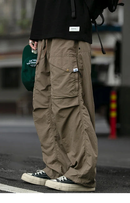 Spring Summer Korean Outdoor Functional Waterproof Cargo Pants For Men Clothing Harajuku Joggers Casual Breathable Pants Male