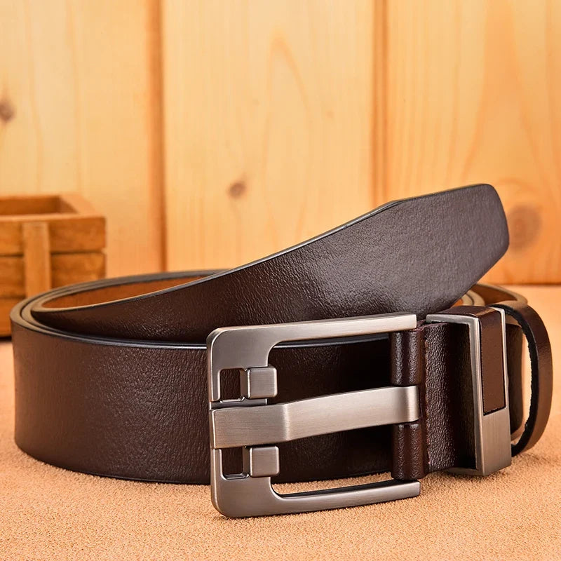 Luxury Men's Belt New Large Plus Size 100-130cm Retro Needle Buckle High Quality