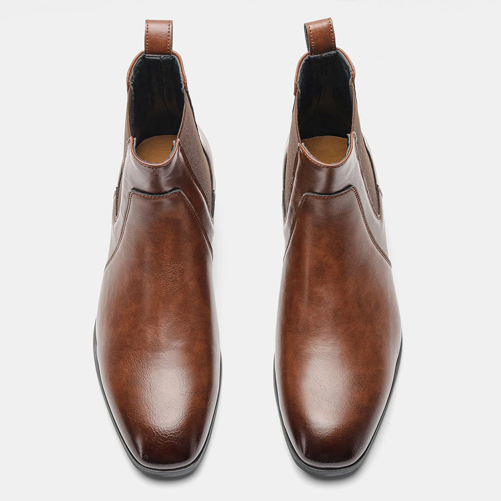 Men Boots Casual 2026 Fashion Brand Comfortable Boots Leather Chelsea boots