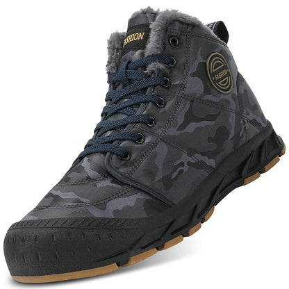 Men Winter Snow Boots Super Warm Men Hiking Boots Waterproof Men's Boots Outdoor Sneakers Non-slip Rubber Men's Work Ankle Boots