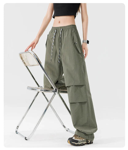 Summer Women Pant Outdoor Waterproof Hiking Pant Men Windproof Pant Adjustable Cuffs Cargo Trousers Lightweight Fishing Trousers