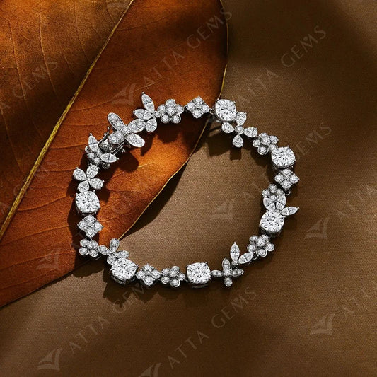 Bracelets de luxe en Moissanite D VVS1 en argent sterling 925 véritable pour femmes, testés au testeur de diamant, cadeau de fête de fiançailles