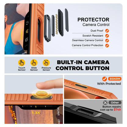 For iPhone 17 Pro Max Case,Wallet - Full Body Protective with Card Holder (4 Cards) Camera Cover & Kickstand-Orange