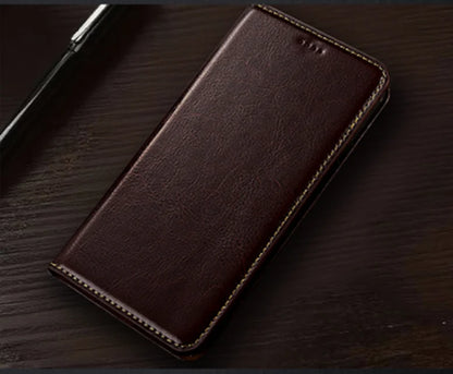 Crazy Horse Genuine Leather Flip Case For Apple iPhone 12 13 14 15 16 16e 17 Pro Max Plus Mini Air Phone Cover Card Cases