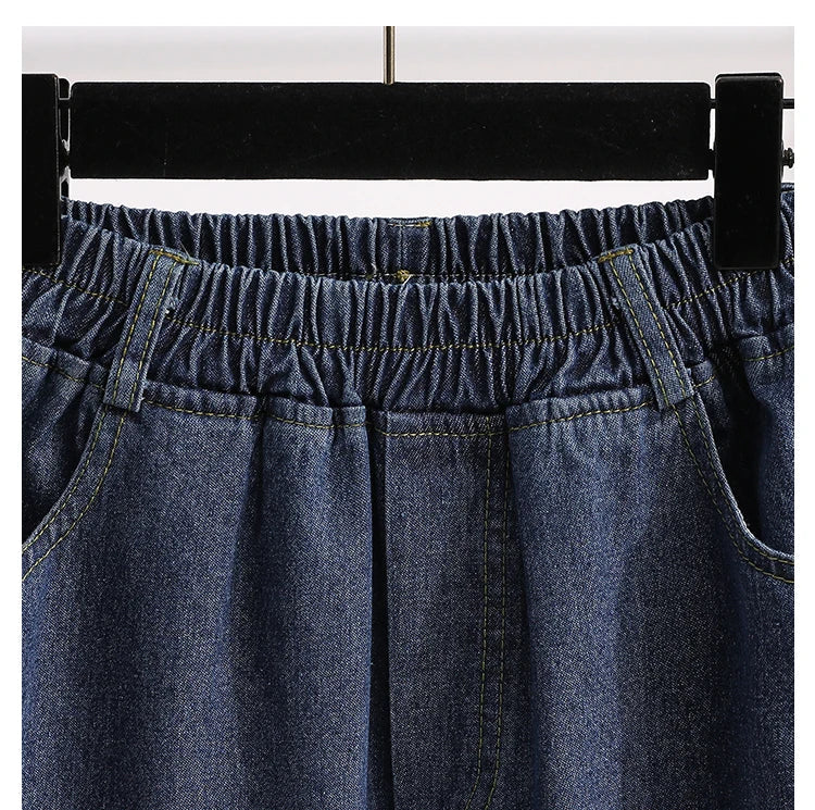 2026 Plus Size Jeans Spring Autumn High Waisted Straight Leg Women's Oversized Pants Loose Casual Wide Leg Jeans With Pockets