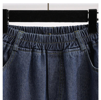 2026 Plus Size Jeans Spring Autumn High Waisted Straight Leg Women's Oversized Pants Loose Casual Wide Leg Jeans With Pockets