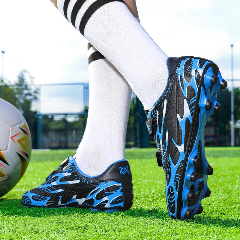 New Men Kids Football Boots Ultralight Boys Professional Soccer Shoes Cleats Non-Slip Match Grass Training Shoes Drop Shipping