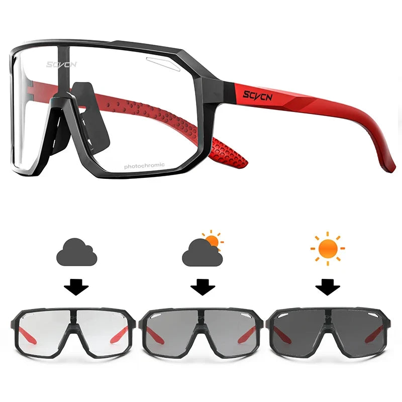 Photochromic Sports Sunglasses Cycling Glasses for Men Mountain MTB Bike Road Bicycle Cycle Goggles UV400 Women Driving