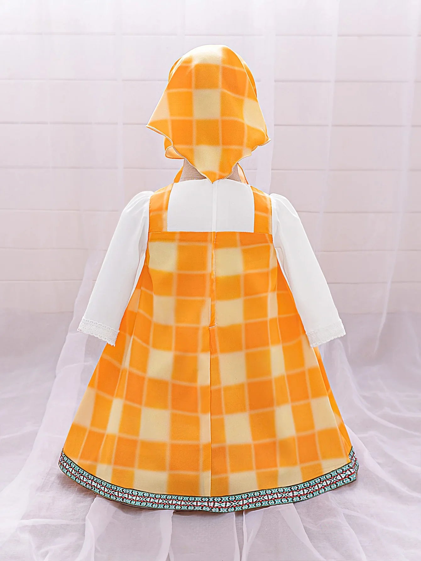 Lolita Plaid Cute Bears Baby Girls Dress Toddler 1st Birthday Party Princess Dress for Baby Maid Wedding Bridesmaid Kids Clothes