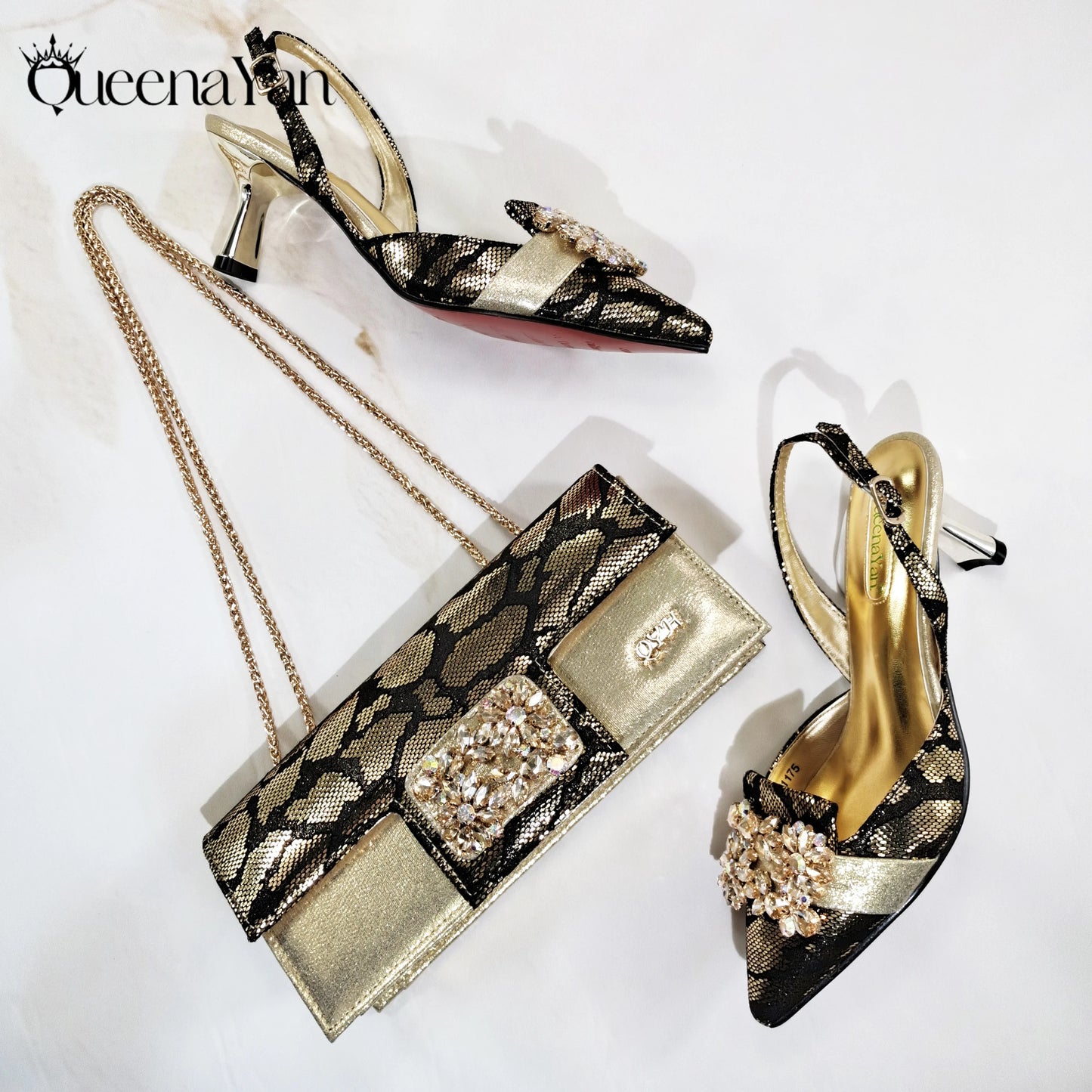2025 Wine Colour Wedding Women High Heels for Italian Design Shoes and Bag Rhinestone Decorate Pointed-Toe Gorgeous Parties