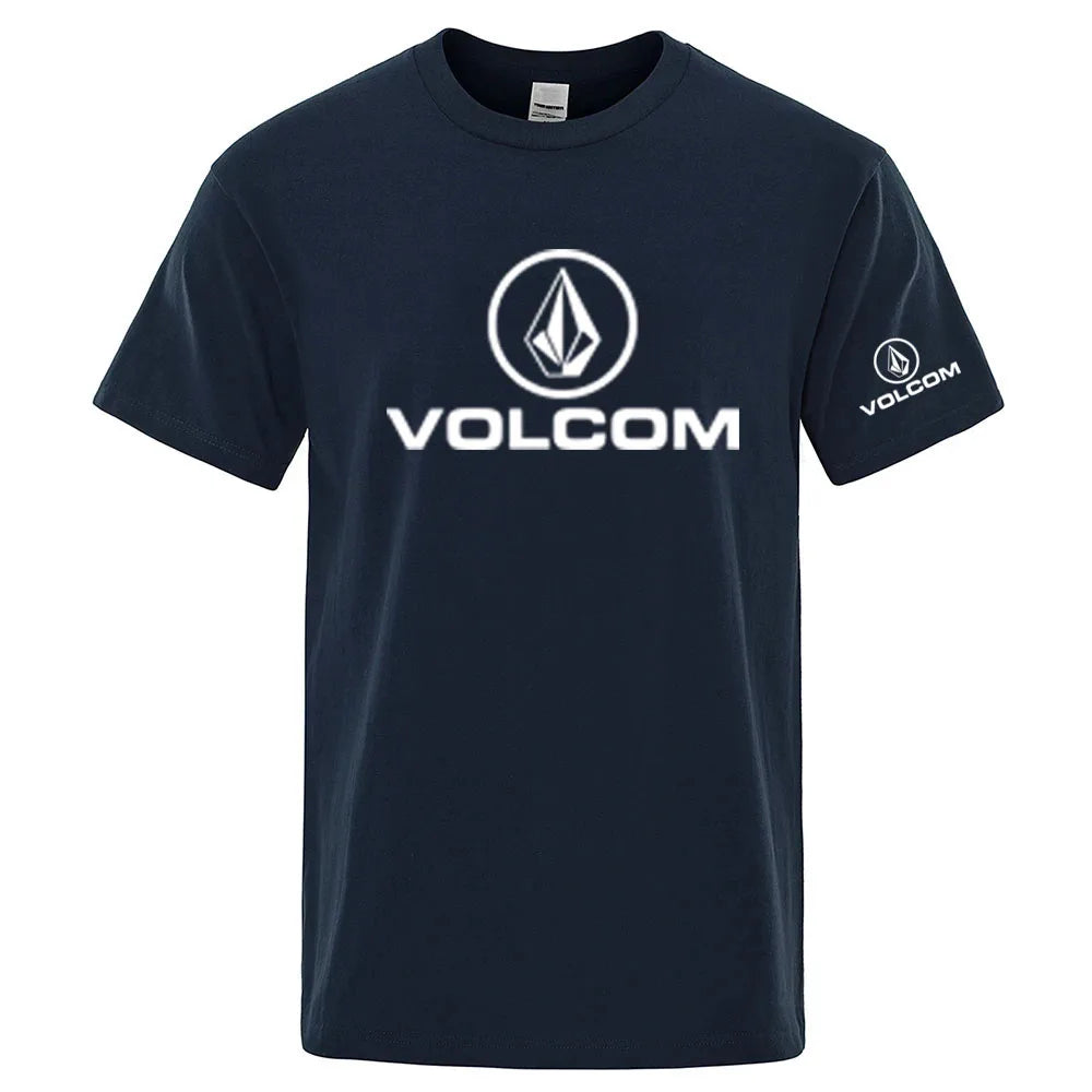 VOLCOM 2025 New Men's Quick Dry Ordinary Designer Thin Short Sleeve Sport T Shirt Fitness Breathable Versatile Tops