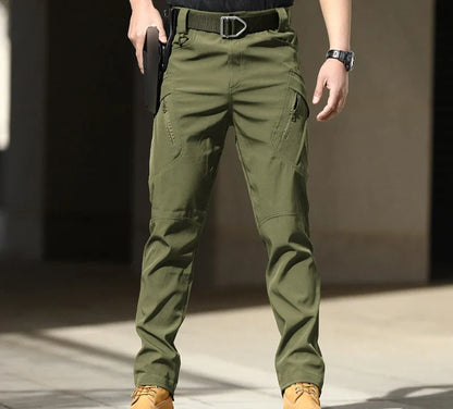 Men Elastic Sharkskin Spring Autumn City Cargo Pants Hiking Camping Climbing Casual Tactical Military Combat Trousers Quick Dry