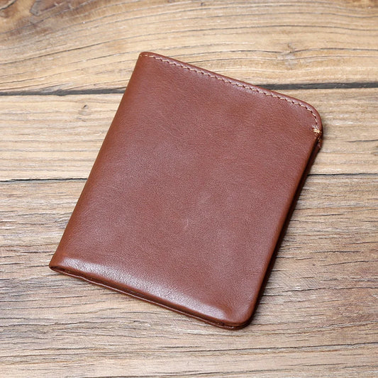 Portefeuille en cuir pour hommes, porte-cartes, mini-portefeuille en cuir de vachette, porte-monnaie pour femmes, portefeuille fin, portefeuille photo vertical