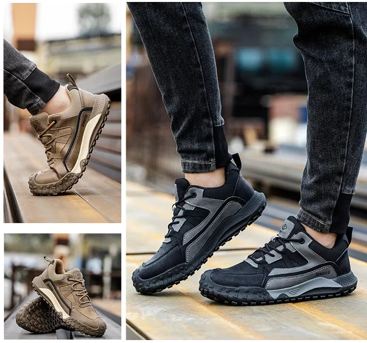 Fashion Insulation 10kv Mens Anti-smash Work Boots Anti-smash Anti-puncture Work Sneakers Indestructible Protective Safety Boots