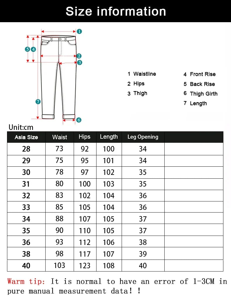 2025 New Business Men's Jeans Casual Comfortable Straight Stretch Fashion Classic Premium Blue Black Denim Pants Large Pants