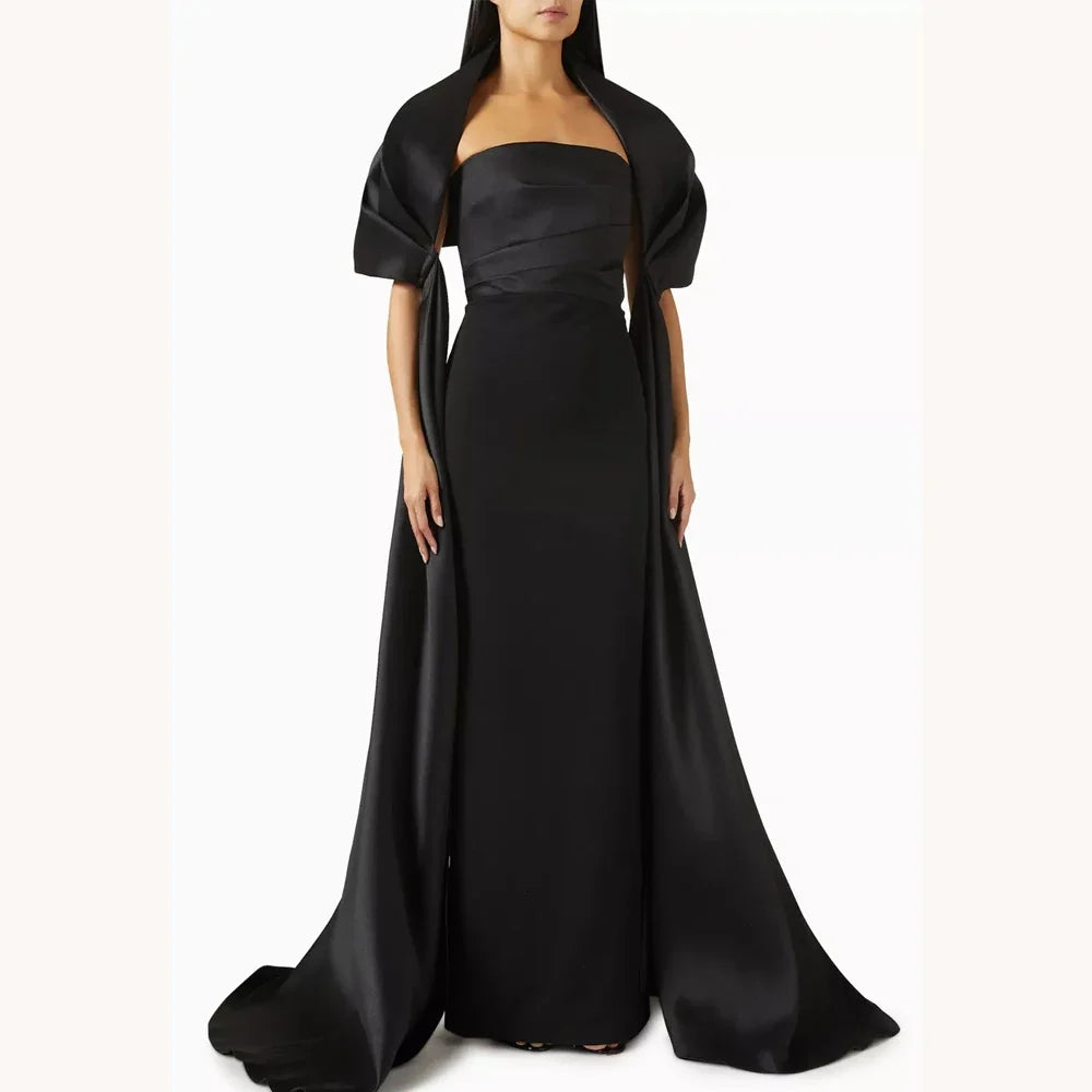 Customized Sexy Elegant Train Dress A-Line Evening Dresses Occasion Formal Exquisite High Quality Prom Party Gowns for Women