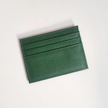 Porte-cartes en cuir de vachette avec logo personnalisé pour femme et homme, sac à cartes fin en cuir véritable, gravure du nom, portefeuille de luxe décontracté