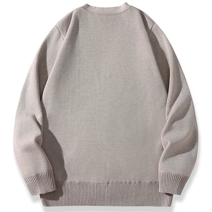 2026 New Men's Casual Long Sleeved Velvet Sweater Cardigan Knitted Jacket Top Autumn and Winter Fashionable Versatile Jacket