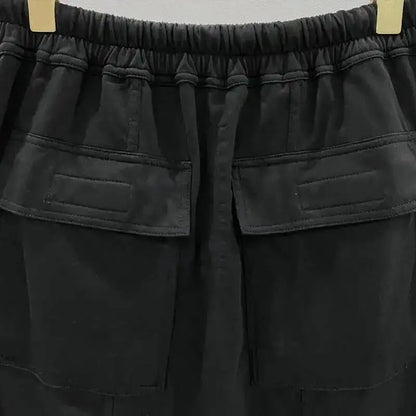 Summer New Men's Tide Y2K Original Design High Street cotton Fashion Punk Dark Casual Loose Cropped Pants Shorts Ins HK5611