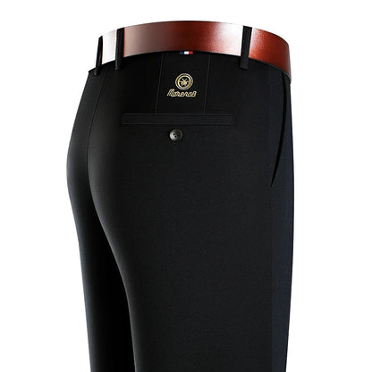 2026 Men's Stretch Dress Pants Classic Straight Fit Male Business Casual Suit Pants Korean Wrinkle Resistant Pants