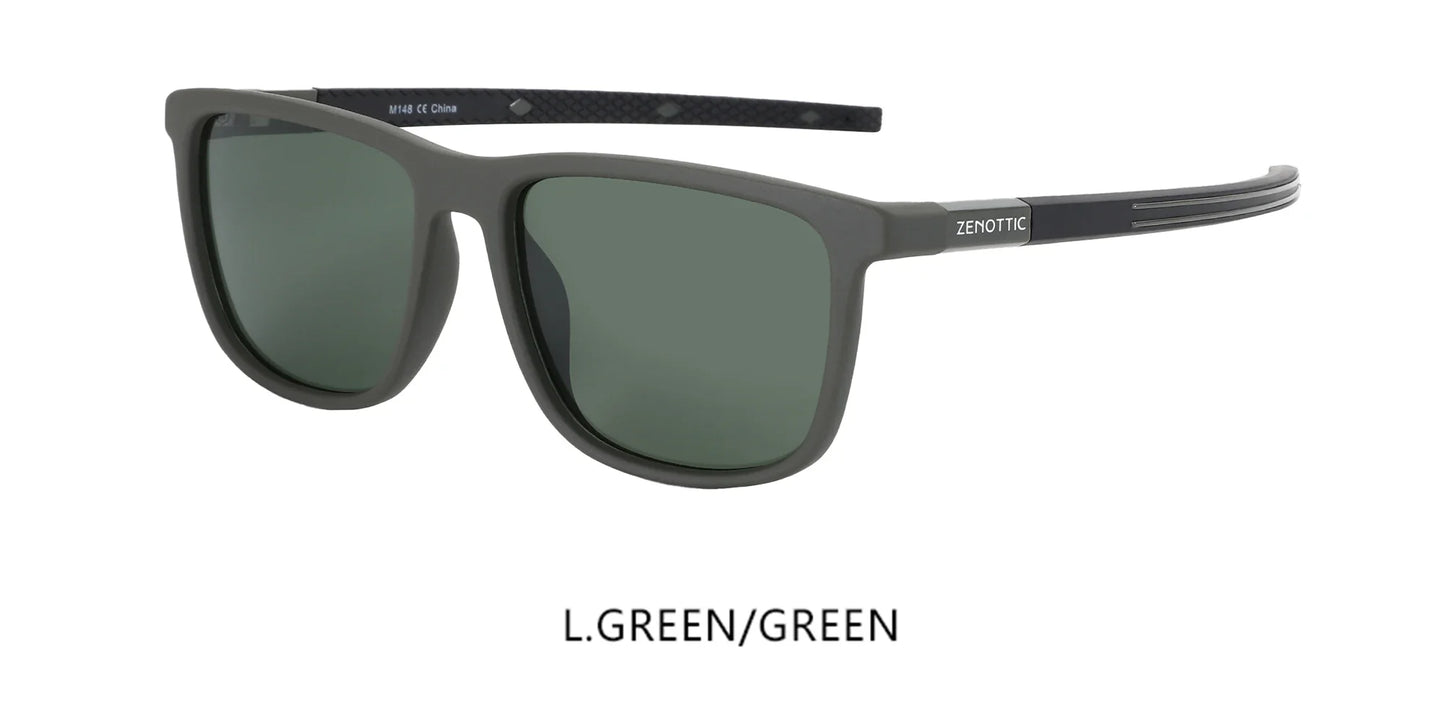 Square Polarized Sunglasses for Men - Lightweight TR90 Frame UV Blocking Shades for Driving Fishing Golf Sports