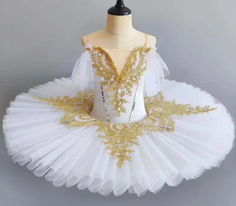 Professional Ballet Girl Blue Pink Pancake Princess Ballet Party Dress Ballet Dance Costume